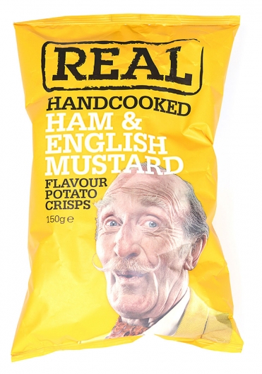 Чіпси картопляні REAL з шинкою і англійської гірчицею Real Crisps Limited 150 г