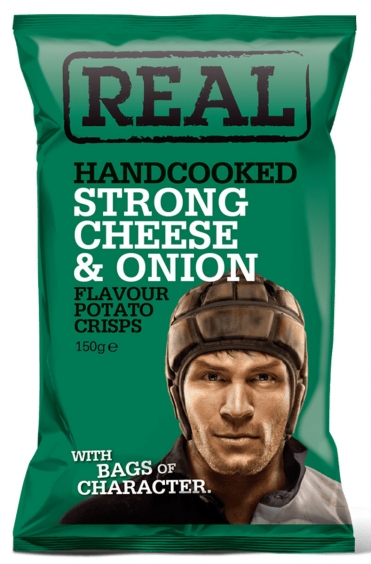 Чіпси картопляні REAL з сиром і цибулею Real Crisps Limited 150 г