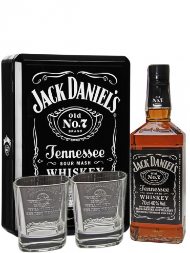 Jack Daniel's + 2 бокала 0,7 л