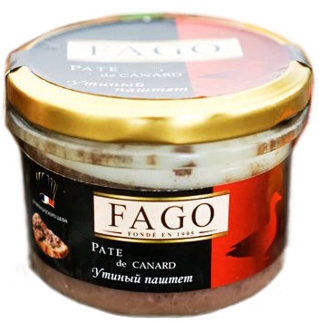 Утиный Паштет Fago 180 г