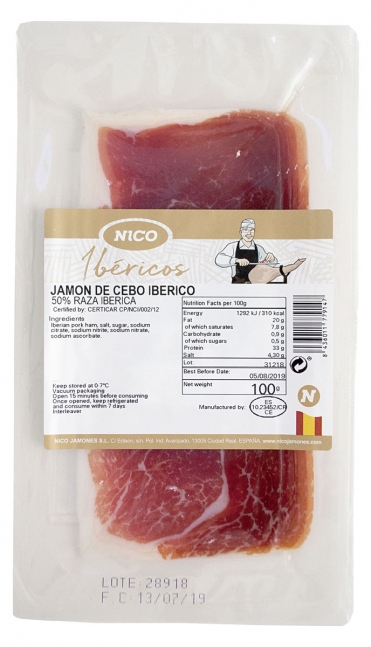 Нарізка Jamon de Iberico Cebo Nico Jamones 100 г