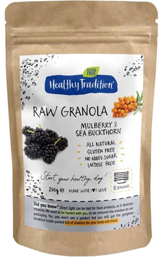 Raw Granola обліпиха, шовковиця Healthy Tradition 200 г