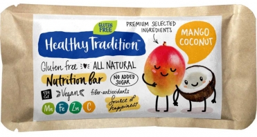 Поживний батончик без цукру Nutrition Bar манго, кокос Healthy Tradition 38 г