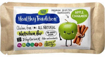 Поживний батончик без цукру Nutrition Bar яблуко, кориця Healthy Tradition 38 г