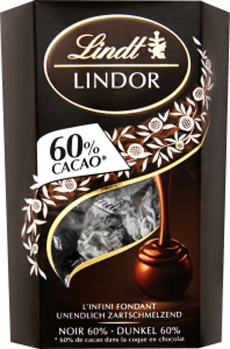 Шоколадні цукерки Lindt Lindor Balls Dark 60% 200 г