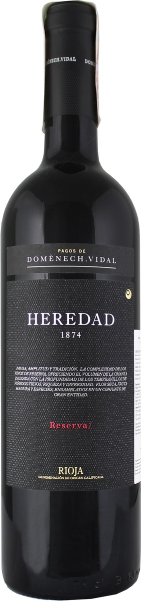 Vallformosa Heredad 1874 Reserva 0,75 л