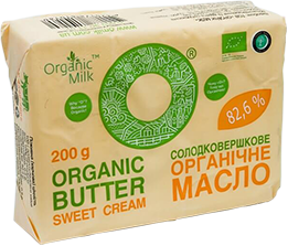 Масло солодковершкове Organic Milk 82.6% 200 г