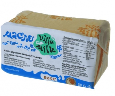 Масло вершкове екстра Villa Milk 82,5% 100 г