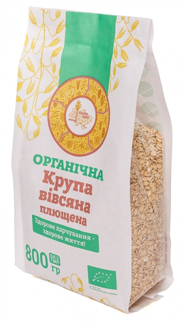 Крупа овсяная плющенная органическая Galeks-Agro 800 г