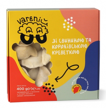 Вареники со свининой и королевской креветкой Vareniy 400 г