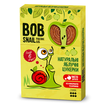 Цукерки натуральні яблучні Bob Snail 60 г