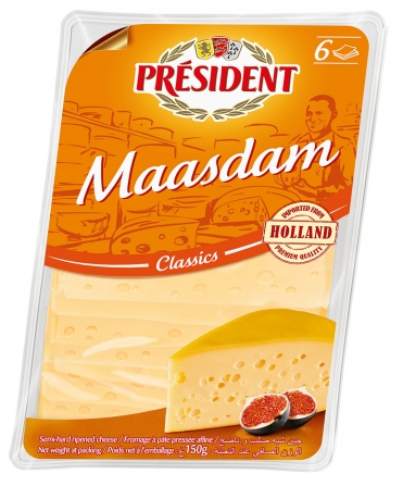 Сир Maasdam 46% President 150 г