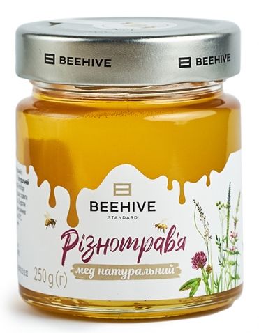 Мед натуральний Beehive зібраний з різнотрав'я 250 г