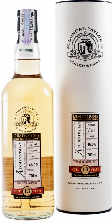 Duncan Taylor Dimensions Auchentoshan 1998 13YO (в тубусе) 0,7 л