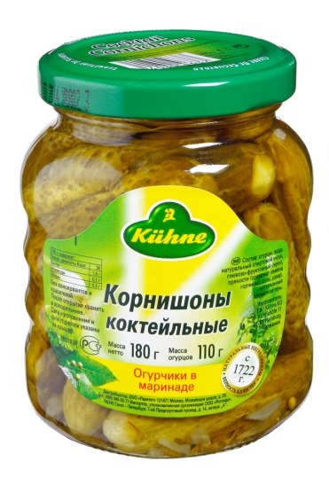 Kuhne корнишоны коктейльные 180 г